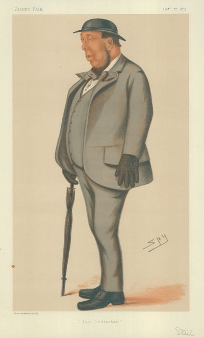 M. Henry Steel, le Léviathan, 27 octobre 1877, caricature de Vanity Fair - Leslie Matthew Ward