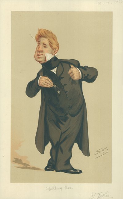 M. John Laurence Toole, Spelling Bee, 29 juillet 1876, caricature de Vanity Fair - Leslie Matthew Ward