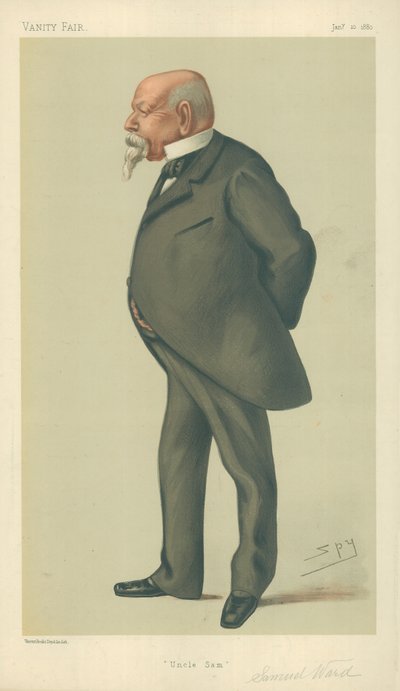 M. Samuel Ward, Oncle Sam, 10 janvier 1880, caricature de Vanity Fair - Leslie Matthew Ward