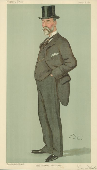M. Samuel Whitbread, procédure parlementaire, 8 août 1895, caricature de Vanity Fair - Leslie Matthew Ward
