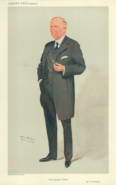 Sir Thomas Shaugnessy, Le Canadien Pacifique, 26 août 1908, caricature de Vanity Fair - Leslie Matthew Ward