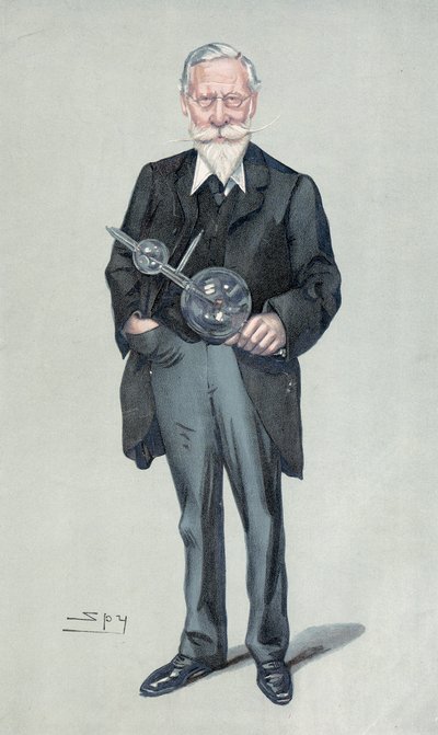 Sir William Crookes, physicien et chimiste anglais, vers 1900 - Leslie Matthew Ward