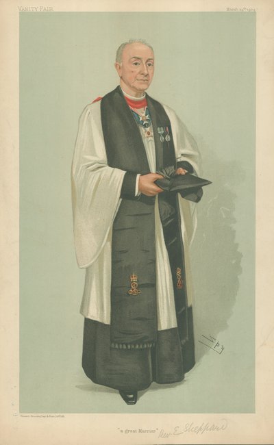 Le Révérend Edgar Sheppard, un grand marieur, 24 mars 1904, caricature de Vanity Fair - Leslie Matthew Ward