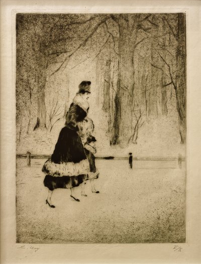 Dame avec enfant au Tiergarten - Lesser Ury