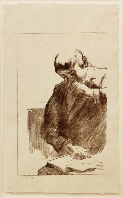 Homme lisant - Lesser Ury