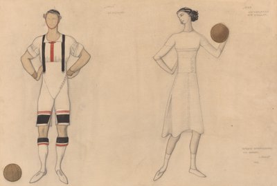Étude de costume pour "Jeux" - Lev Samoilovich Bakst