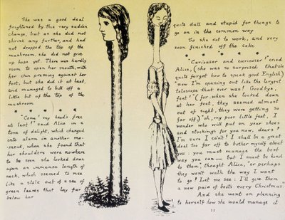 Alice au long cou - Manuscrit et dessins de «Alice au pays des merveilles» par Lewis Carroll, coll. - Lewis Carroll