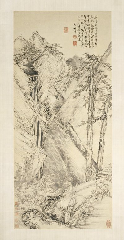 Paysage après Jing Hao et Guan Tong - Li Shizhuo