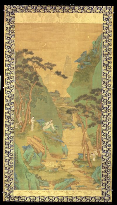 Un érudit écoutant une cascade - Li Shizuo