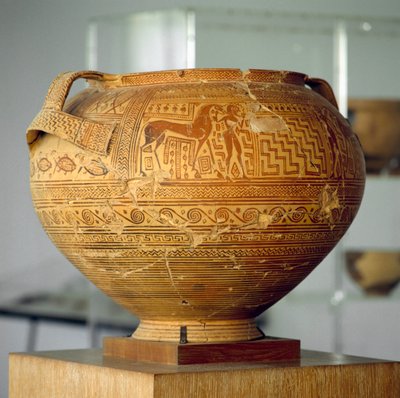 Cratère argien avec décorations géométriques, diamètre 50 cm, civilisation grecque, VIIIe siècle av. J.-C. - Unbekannt Unbekannt