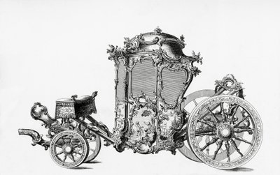 Conception pour un carrosse rococo, gravure - Unbekannt Unbekannt