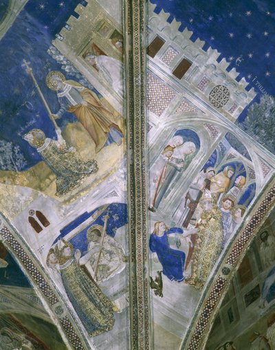 Détail de la voûte de la chapelle Saint-Martial, Palais des Papes à Avignon, avec fresques - Unbekannt Unbekannt