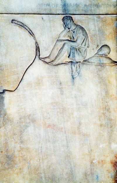 Stèle funéraire de Démokleides, Grèce, civilisation grecque, seconde moitié du IVe siècle av. J.-C. (détail) - Unbekannt Unbekannt