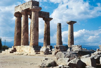 Grèce, Péloponnèse, Corinthe, Temple d