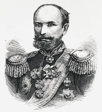 Portrait du général Oklobjio, commandant russe dans le Caucase, guerre russo-turque - Unbekannt Unbekannt