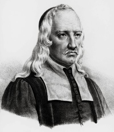 Portrait de Giovanni Alfonso Borelli (1608-1679), mathématicien, astronome, philosophe, physiologiste italien, gravure - Unbekannt Unbekannt