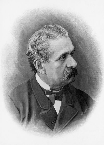 Portrait de Paolo Ferrari (1822-1889), dramaturge et écrivain italien, gravure - Unbekannt Unbekannt