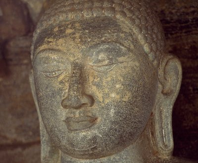 Sri Lanka, Polonnaruwa, détail de la statue de Bouddha de Gal Vihara (Liste du patrimoine mondial de l