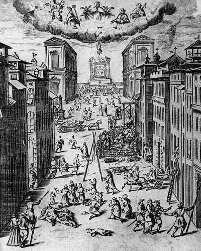 La peste à Milan en 1630 (gravure) - Unbekannt Unbekannt