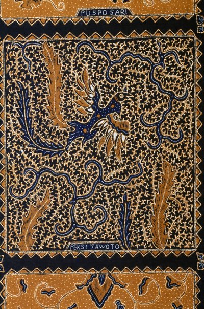Motif traditionnel de batik appelé peksi yawoto, Surakarta, Java, Indonésie (détail) - Unbekannt Unbekannt