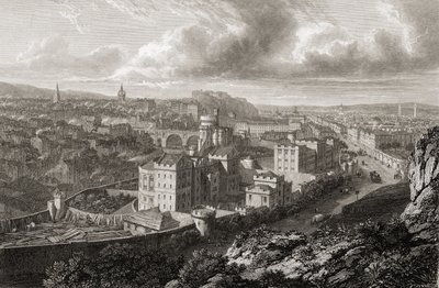 Vue de Calton Hill, Édimbourg, de 