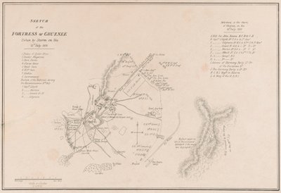 Croquis de la forteresse de Ghuznee. Pris d