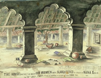 Maison où les femmes ont été massacrées sur ordre de Nana Sahib - Lieutentant Charles Wade Crump