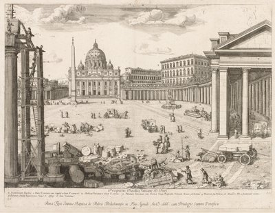 Basilique Saint-Pierre du Prospectus Locurum Urbis Romae Insignium, 1666 - Lievin Cruyl