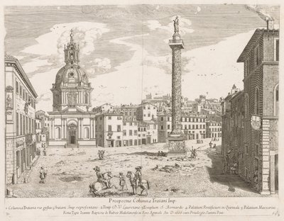 Colonne Trajane de "Prospectus Locurum Urbis Romae Insign[ium]" - Lievin Cruyl