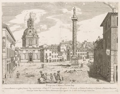 Colonne Trajane du Prospectus Locurum Urbis Romae Insign[ium], 1666 - Lievin Cruyl