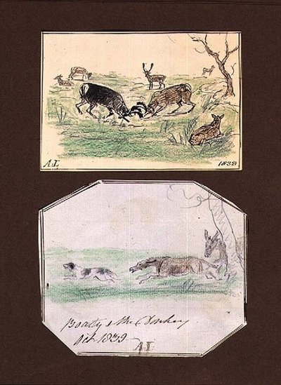 Scènes dans le parc à Aynhoe (une page d