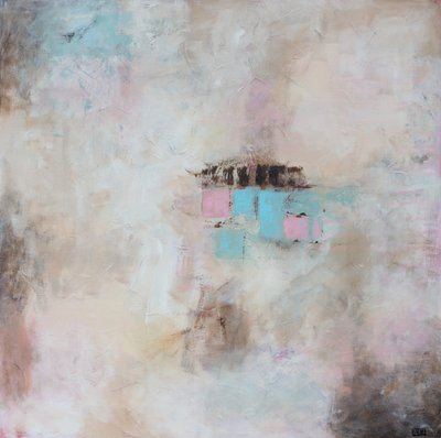 Formes abstraites roses et bleues - Lillian Christiansson