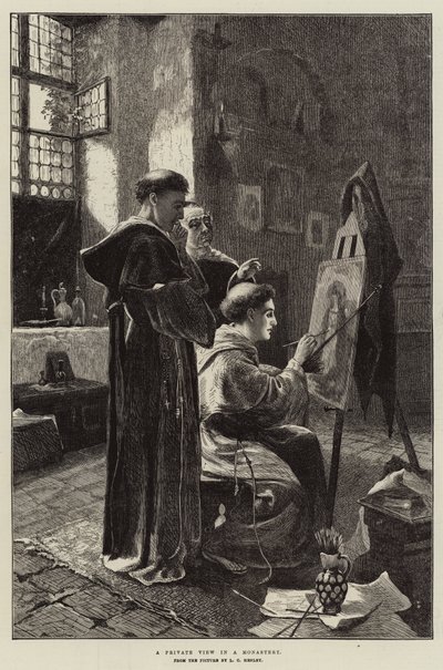 Une Vue Privée dans un Monastère - Lionel Charles Henley