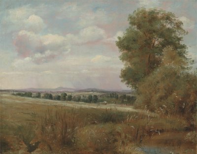 Paysage à Hampstead avec Harrow au loin, vers 1849-55 - Lionel Constable