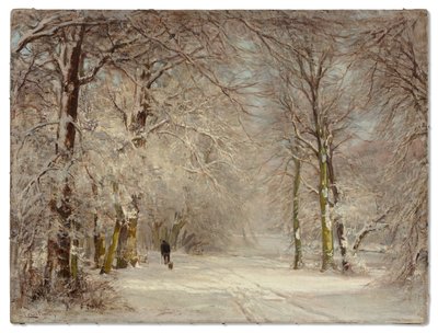 Un chemin enneigé en hiver - Lodewijk Frederik Hendrik (1850 1936) Apol