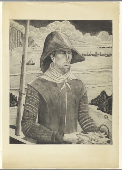 Pêcheur breton - Lodewijk Schelfhout (signed by artist)