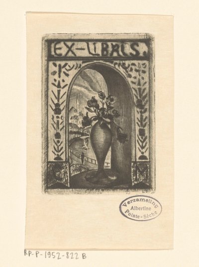 Ex libris de C. van der Meulen - Lodewijk Schelfhout (signed by artist)