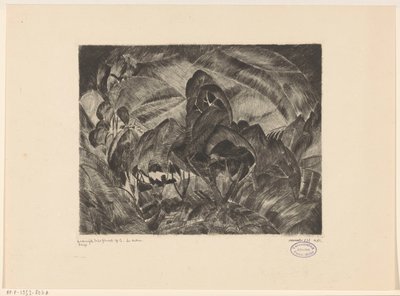 Paysage de collines avec arbres (Les Arbres) - Lodewijk Schelfhout (signed by artist)