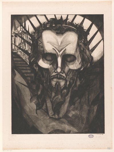 Tête de Christ I - Lodewijk Schelfhout (signed by artist)