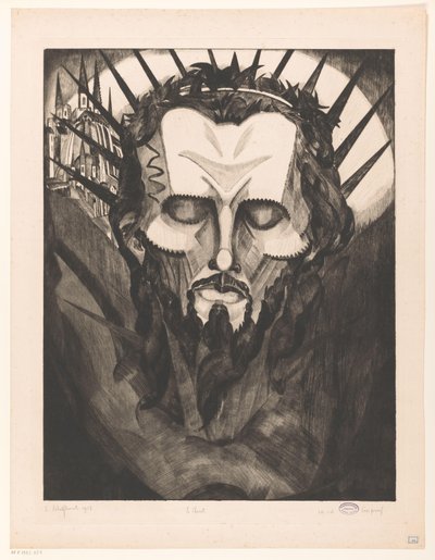 Tête de Christ I - Lodewijk Schelfhout (signed by artist)