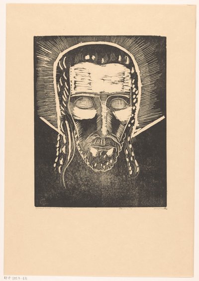 Tête du Christ avec auréole - Lodewijk Schelfhout (signed by artist)