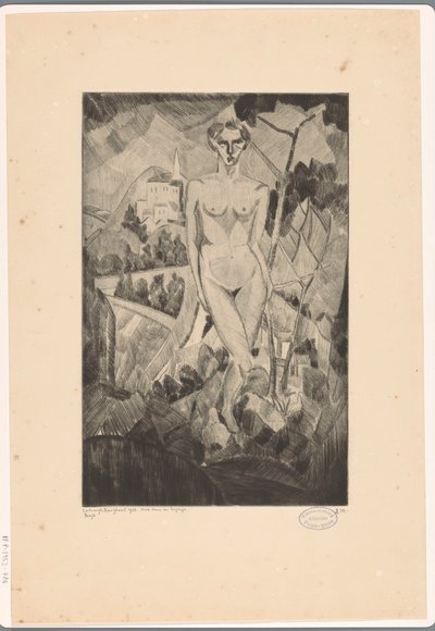 Femme nue dans un paysage - Lodewijk Schelfhout (signed by artist)