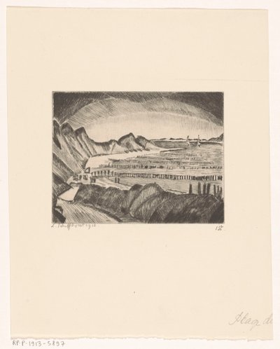 Plage de Dombourg - Lodewijk Schelfhout (signed by artist)