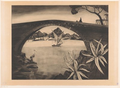 Pont en arc en Corse (Le Grand pont Corse) - Lodewijk Schelfhout