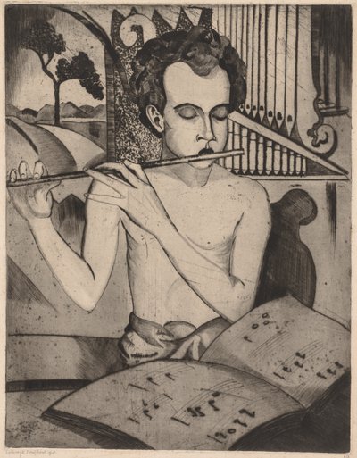 Joueur de flûte - Lodewijk Schelfhout
