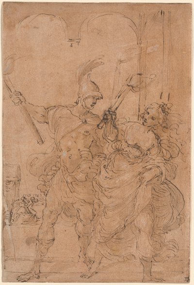 Alexandre et Thaïs incendiant Persépolis - Lodovico Carracci