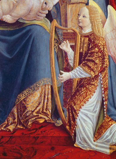 Madone et Enfant avec des musiciens anges (détail) - Lombard School