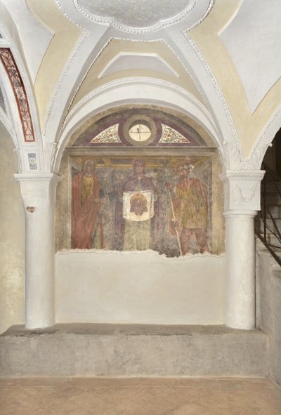 Véronique entre Saint Christophe et le Saint Chevalier - Lombard School