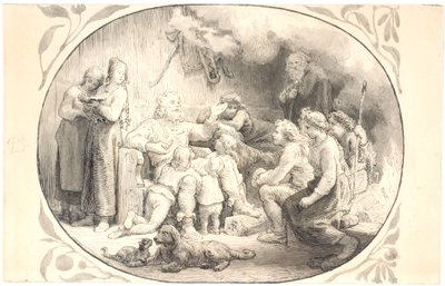 Illustration du chapitre "Le cortège rentre chez lui" - Lorenz Frølich