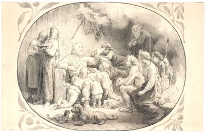 Illustration du chapitre "Le cortège rentre chez lui" - Lorenz Frølich